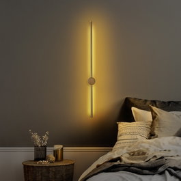 Opviq Sword - 13487 Lámpara de pared dorada LED SMD